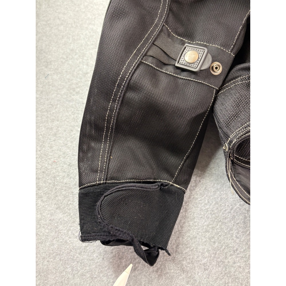 First Racing Motorcycle Jacket Black Mesh Armored Padded Riding Mens 3X Large - Picture 11 of 14